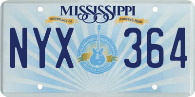 MS license plate NYX364
