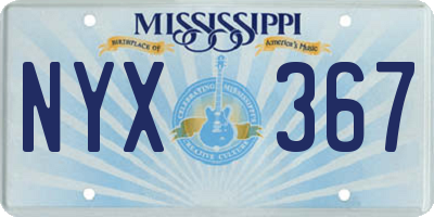 MS license plate NYX367