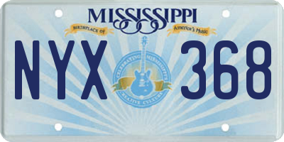 MS license plate NYX368