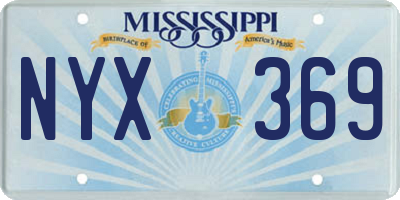 MS license plate NYX369