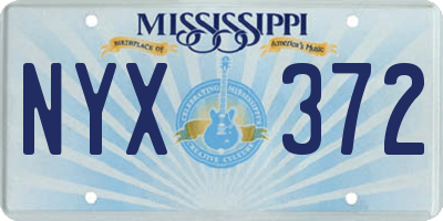 MS license plate NYX372