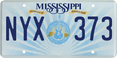 MS license plate NYX373