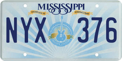 MS license plate NYX376