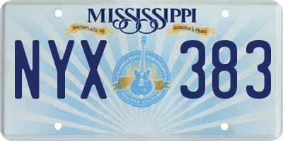 MS license plate NYX383
