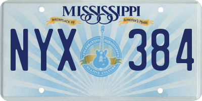 MS license plate NYX384