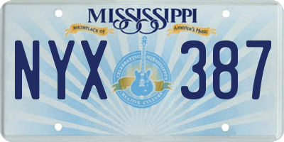 MS license plate NYX387