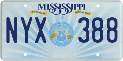 MS license plate NYX388