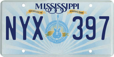 MS license plate NYX397