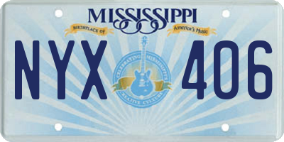 MS license plate NYX406