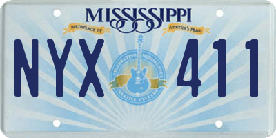 MS license plate NYX411