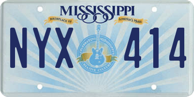 MS license plate NYX414