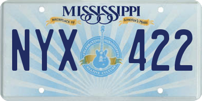 MS license plate NYX422