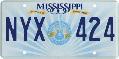 MS license plate NYX424