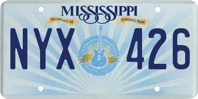 MS license plate NYX426