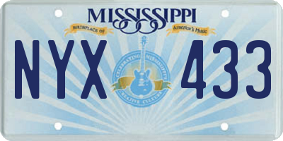 MS license plate NYX433