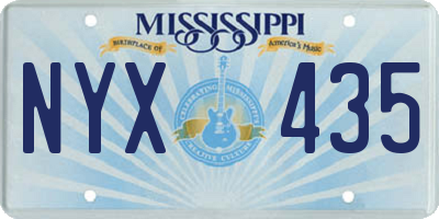 MS license plate NYX435