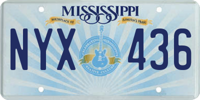 MS license plate NYX436
