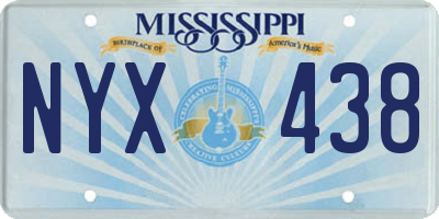 MS license plate NYX438