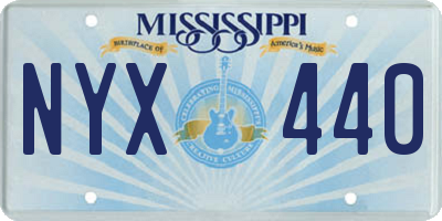 MS license plate NYX440