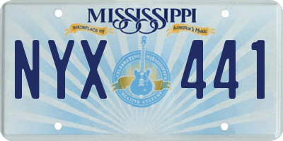 MS license plate NYX441