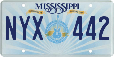 MS license plate NYX442