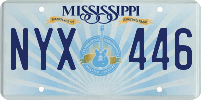 MS license plate NYX446