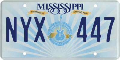 MS license plate NYX447