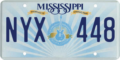 MS license plate NYX448