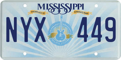 MS license plate NYX449