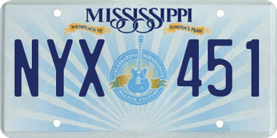 MS license plate NYX451
