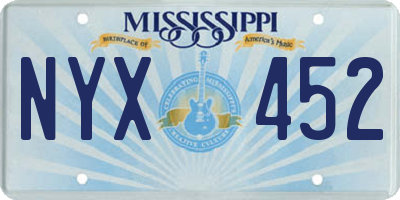 MS license plate NYX452