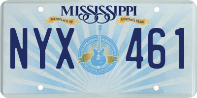 MS license plate NYX461