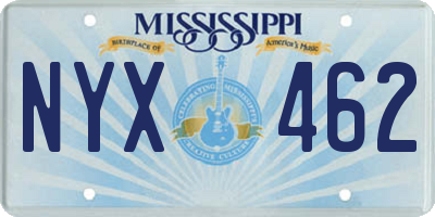 MS license plate NYX462