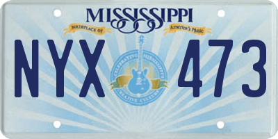 MS license plate NYX473