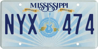 MS license plate NYX474