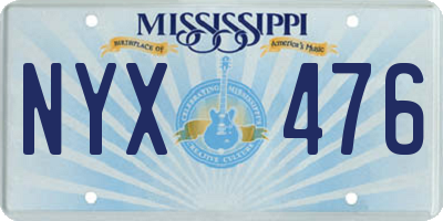 MS license plate NYX476