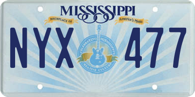 MS license plate NYX477