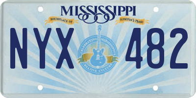 MS license plate NYX482