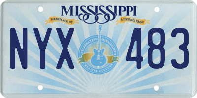 MS license plate NYX483
