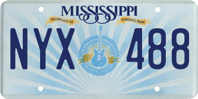 MS license plate NYX488