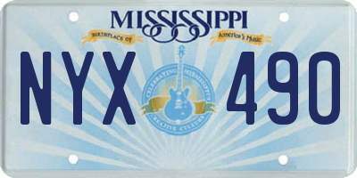 MS license plate NYX490