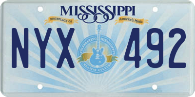MS license plate NYX492