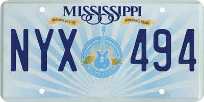 MS license plate NYX494