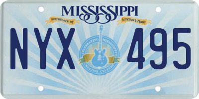 MS license plate NYX495