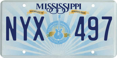 MS license plate NYX497