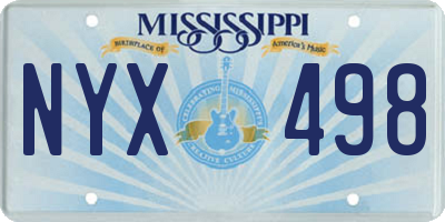 MS license plate NYX498