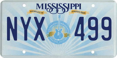MS license plate NYX499