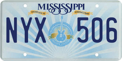 MS license plate NYX506