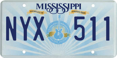 MS license plate NYX511