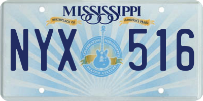 MS license plate NYX516